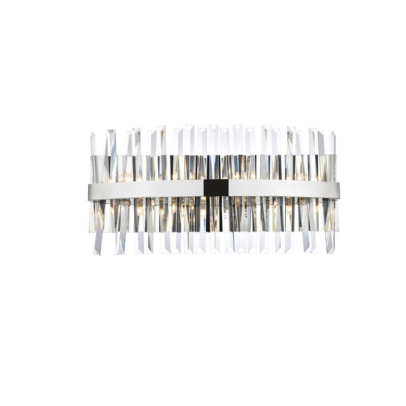 Indigo Home 24 inch crystal bath sconce - Chrome
