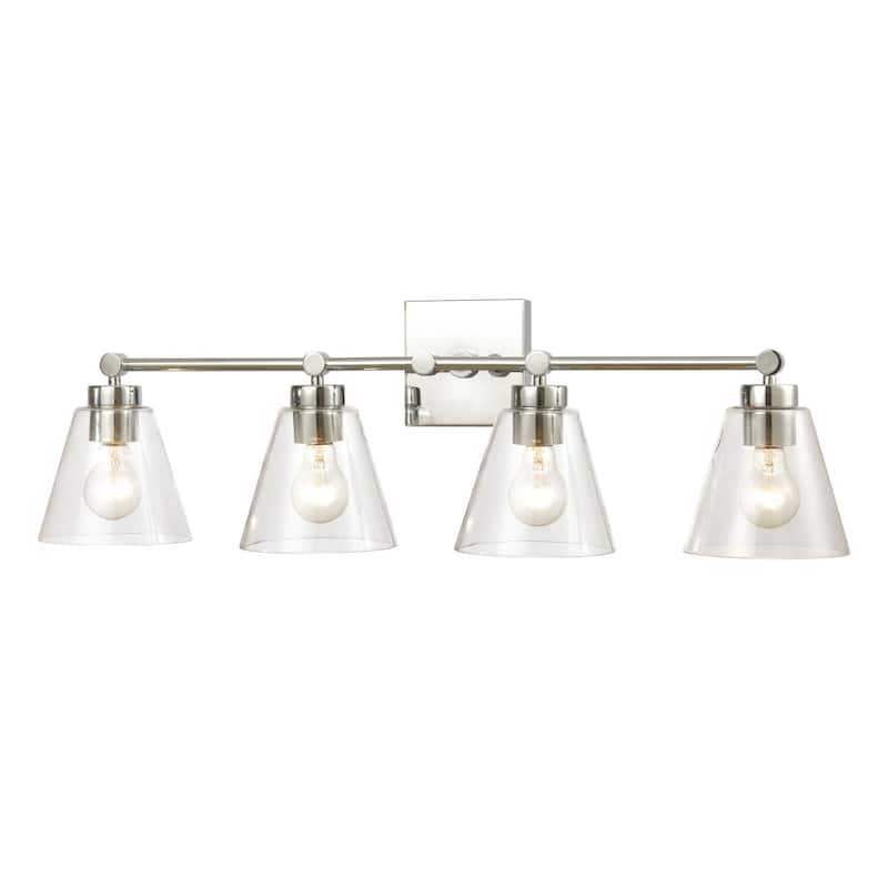 Elk Home East Point Polished Chrome With Clear Glass 4 Light Vanity - Polished Chrome