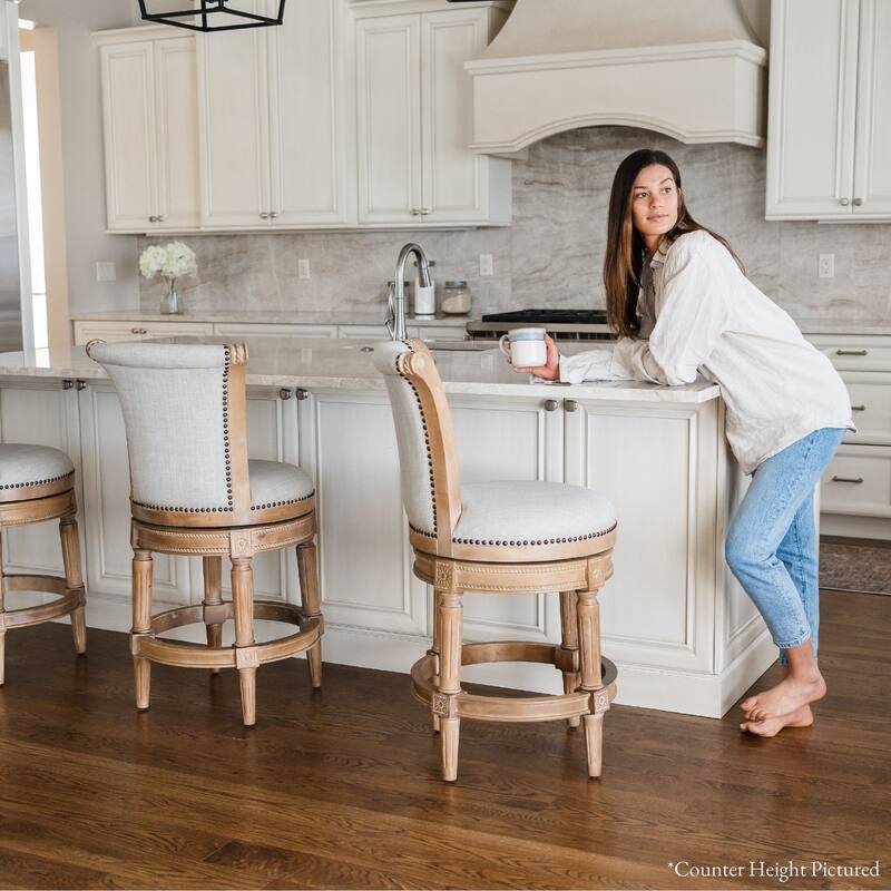 Maven Lane 31" Pullman Swivel Bar Height Kitchen Stool