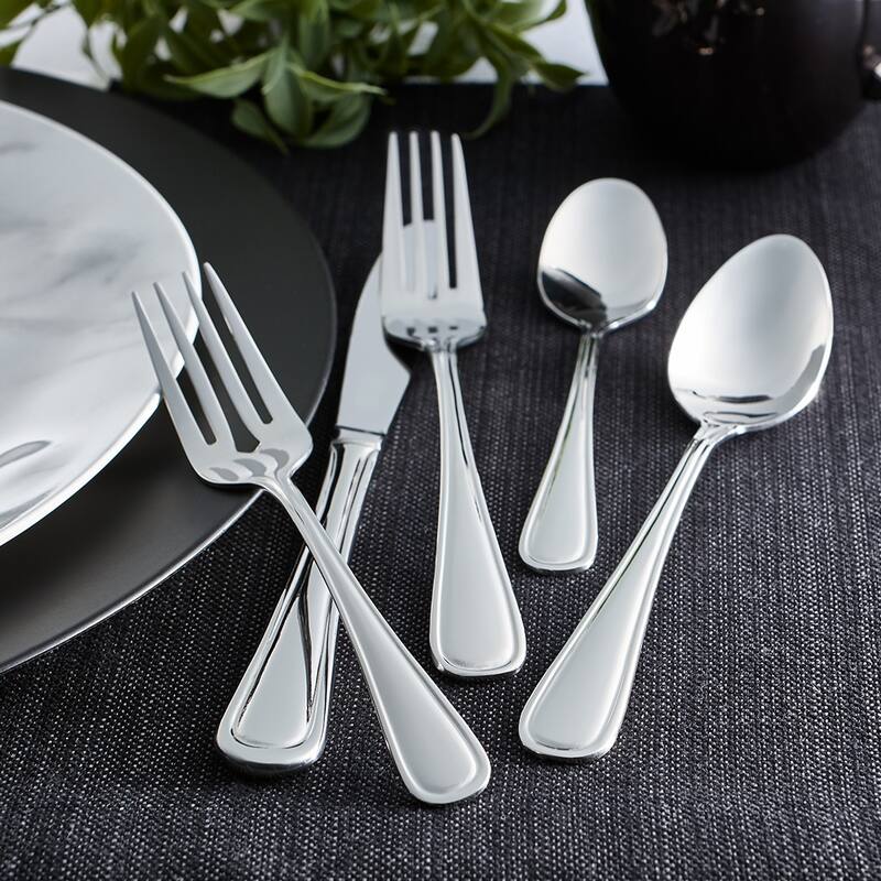 RiverRidge Marina Stainless Steel 46-piece Monogrammed Flatware Set