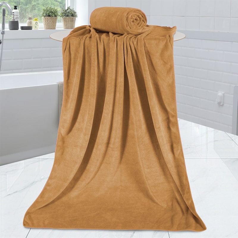 30"x60" Bath Towels (Set of 2) Super Soft Absorbent - Taupe