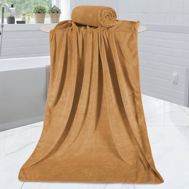 30"x60" Bath Towels (Set of 2) Super Soft Absorbent - Taupe