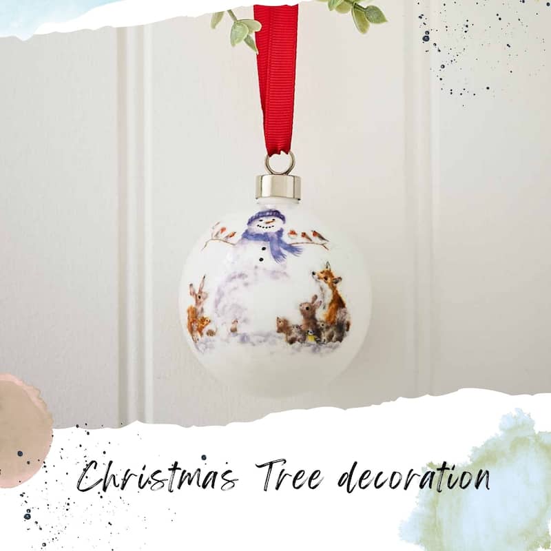 Royal Worcester Wrendale Designs Christmas Bauble