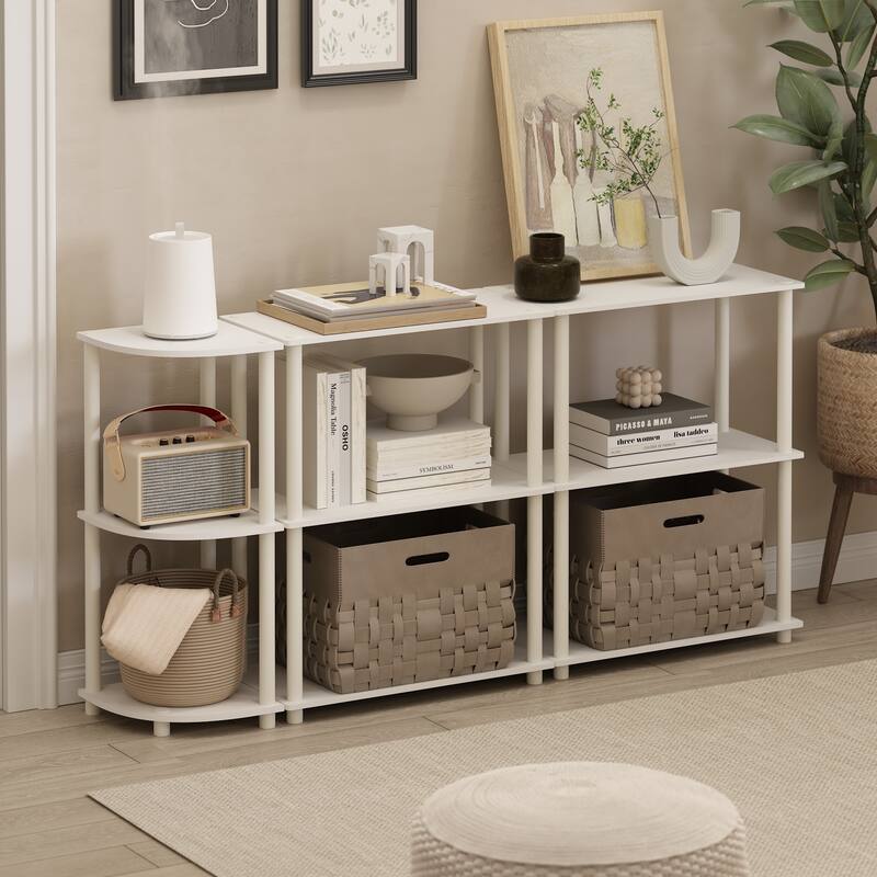 Furinno Turn-N-Tube 3-Tier Corner Display Rack Multipurpose Shelving Unit