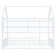 preview thumbnail 71 of 70, Full Size Metal House Bed Frame with Built-In Grid Shelves, Playful Canopy Design and Space-Saving Storage