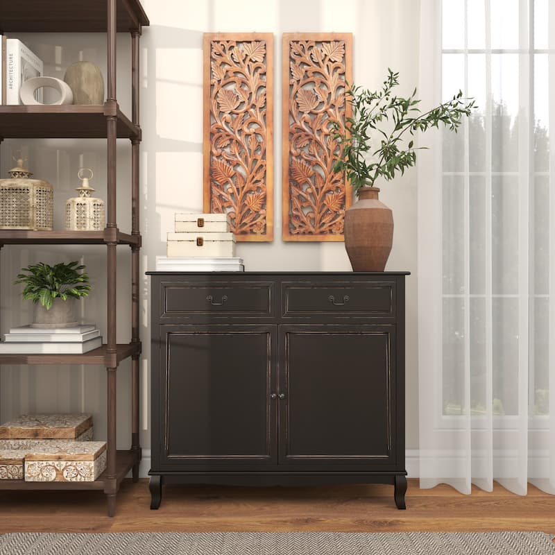 MDF Traditional Wall Decor Floral and botanical 36 x 12 x 1w