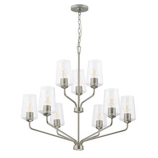 Celino Nine-Light Chandelier with Clear Glass - 30