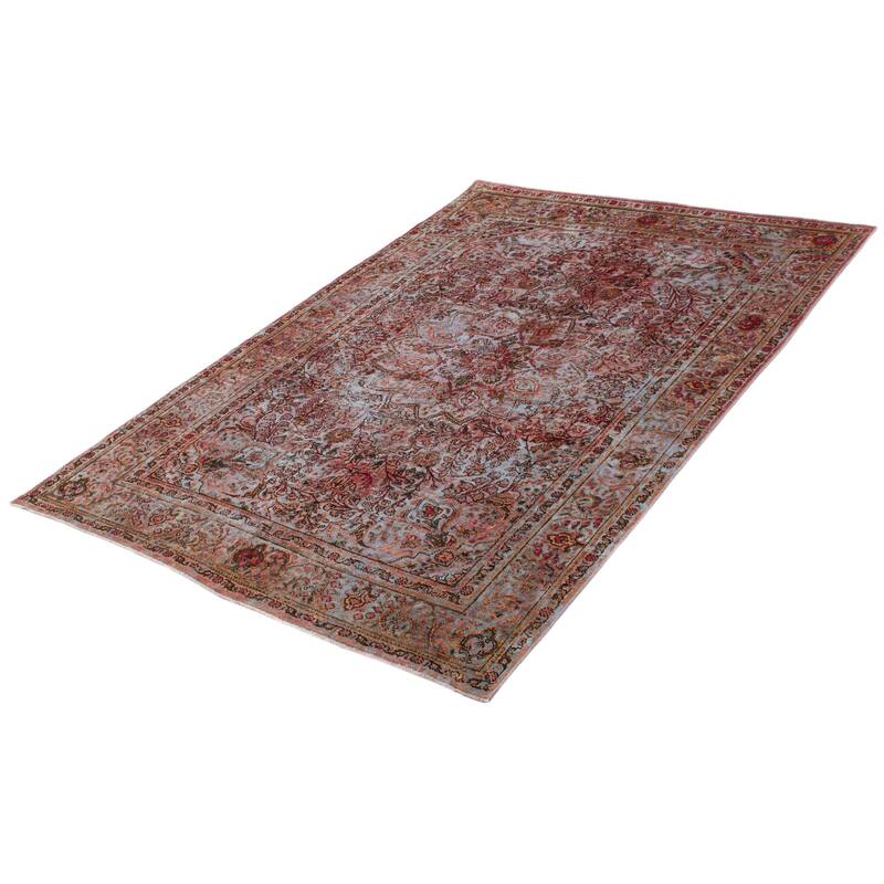ECARPETGALLERY Hand-knotted Color Transition Denim Blue Wool Rug - 6'9 x 9'10