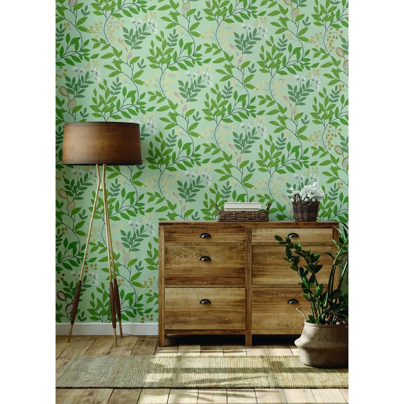 Montmorency Vinyl Eden Retreat Wallpaper 27 in x 27 ft = 60.75 sq ft
