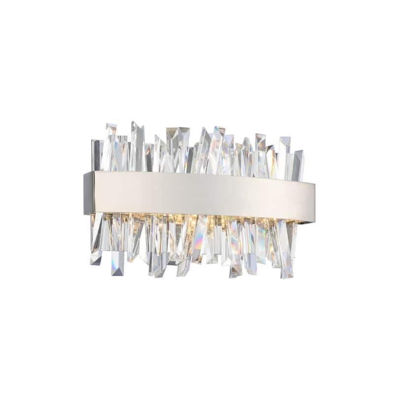 Allegri 030230 Glacier 2 Light 8" Tall ADA LED Bathroom Sconce - Chrome