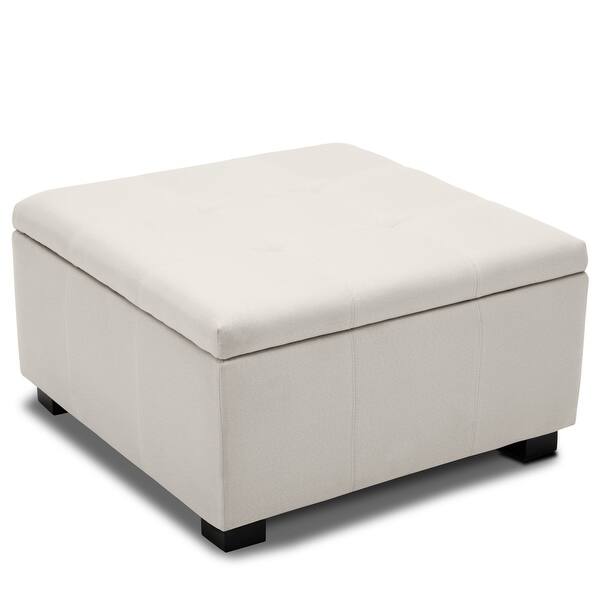 Shop Belleze Tufted Storage Ottoman Foot Bench Living Room Bedroom
