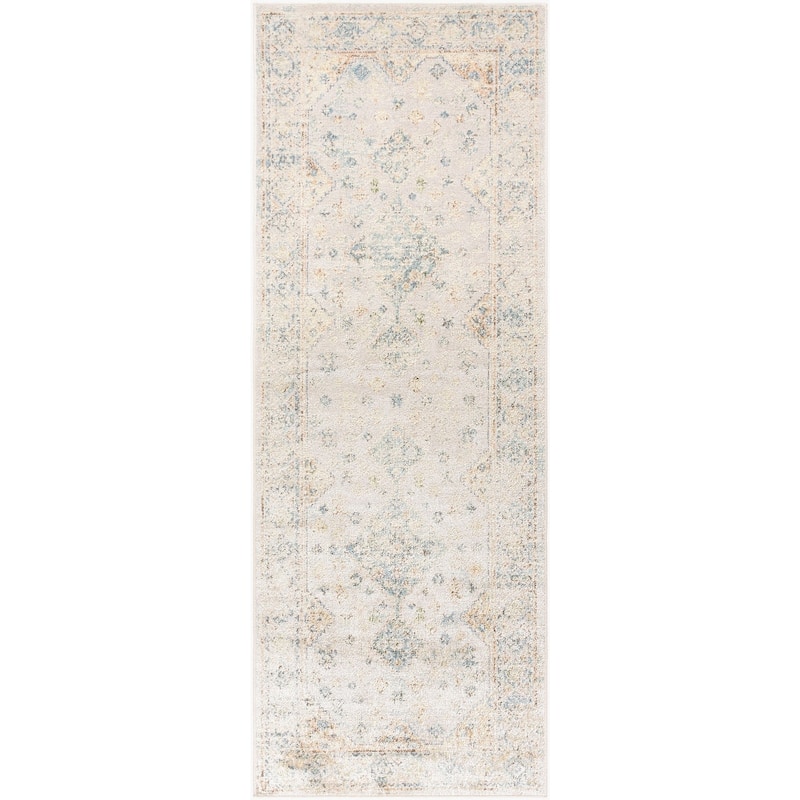 Livabliss Transitional Lillian Medallion Washable Area Rug