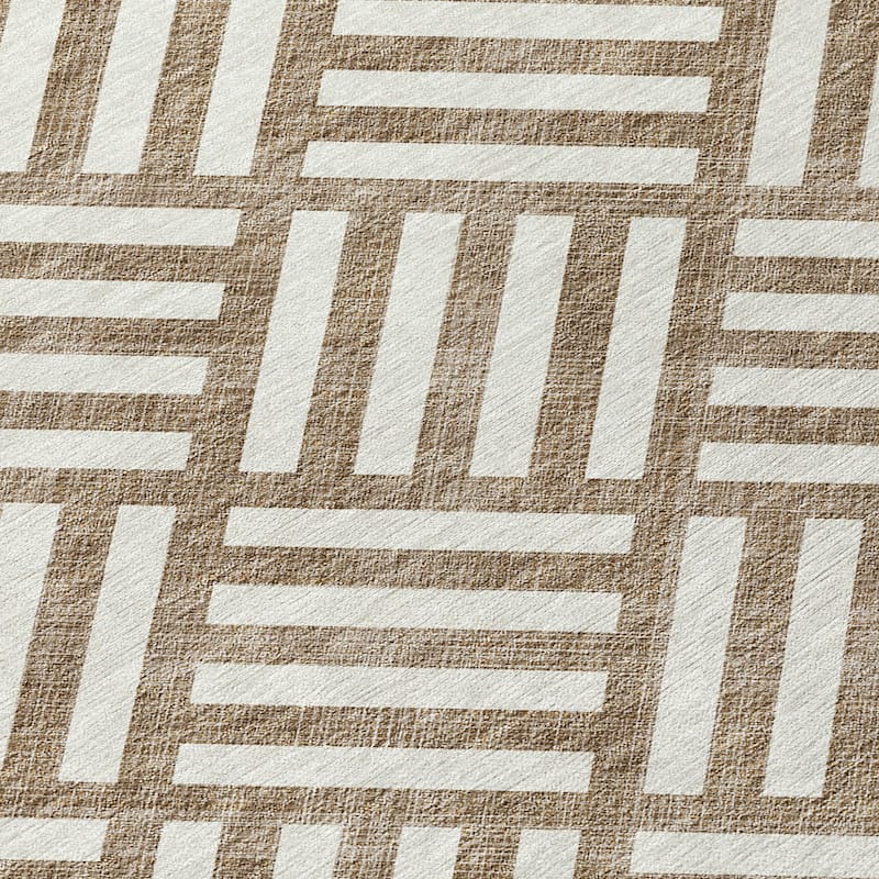 HomeRoots Geometric Transitional Rectangle Outdoor Rug