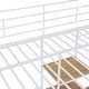 preview thumbnail 12 of 25, Loft Bed with Desk and Stool,Metal Loft Bed with Open-Style Wardrobe