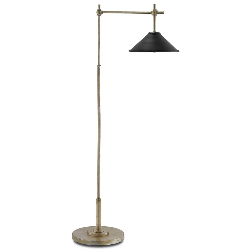 Currey & Company Dao Silver Floor Lamp - 54"h x 24.5"w x 12"d