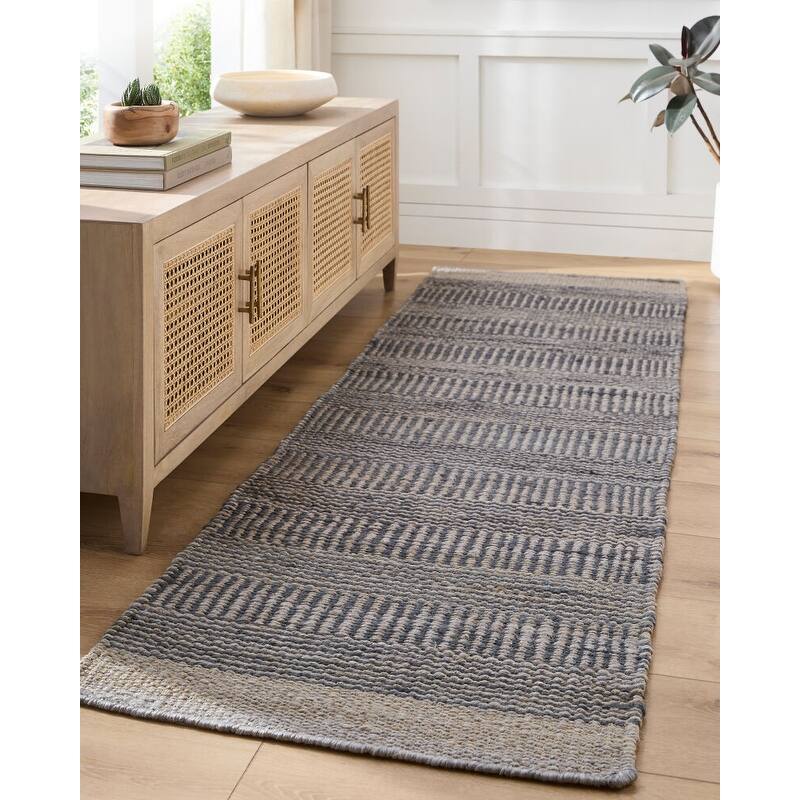 Livabliss Transitional Lima Abstract Area Rug - 9' x 12' - Dark Blue/Gray