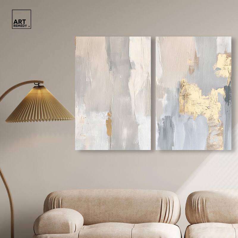 Gilded Driftwood I Canvas Set of 2 by Art Remedy, Gallery Wrapped
