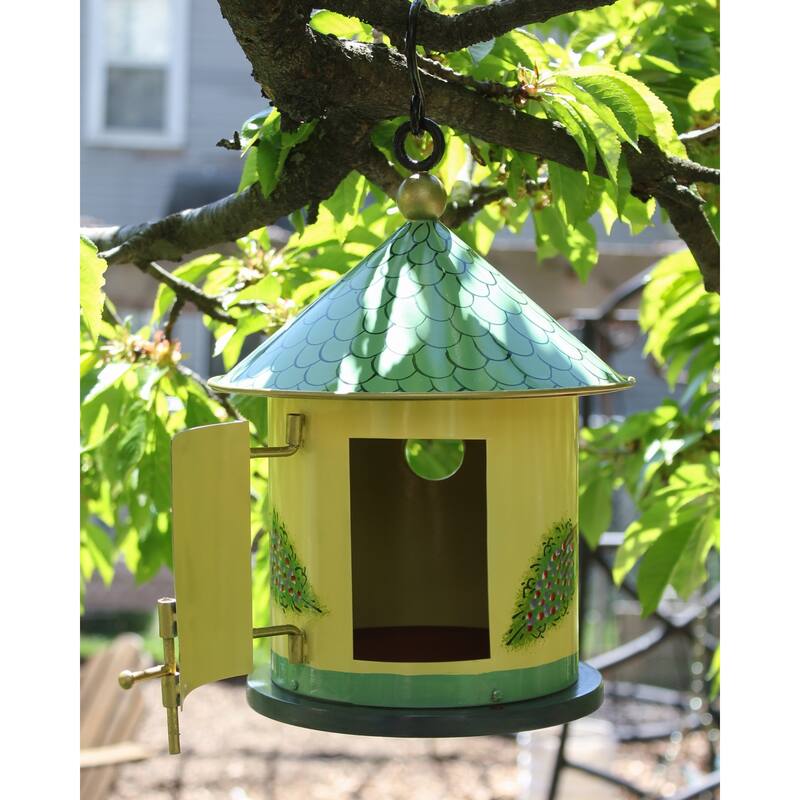 Achla Designs Bastion Cottage Birdhouse, 12 Inch Tall, Hand Painted