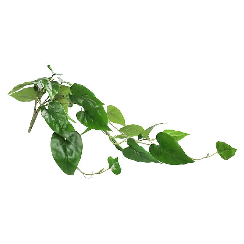 Artificial Philodendron Leaf Vine Hanging Plant Greenery Foliage Bush 36in - 36" L x 12" W x 6" DP - 36" L x 12" W x 6" DP