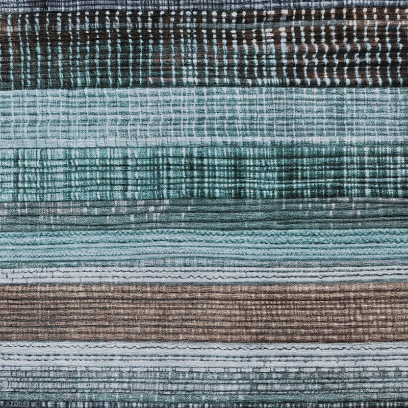 HomeRoots Striped Transitional Rectangle Outdoor Rug