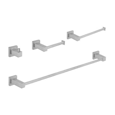 Cube 4 Piece Bathroom Hardware Set