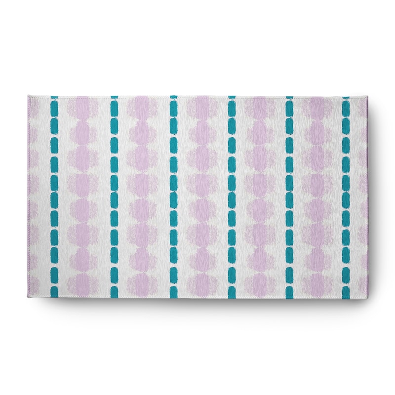 Watercolor Stripe Spring Chenille Rug - Purple-Blue - 3' x 5'