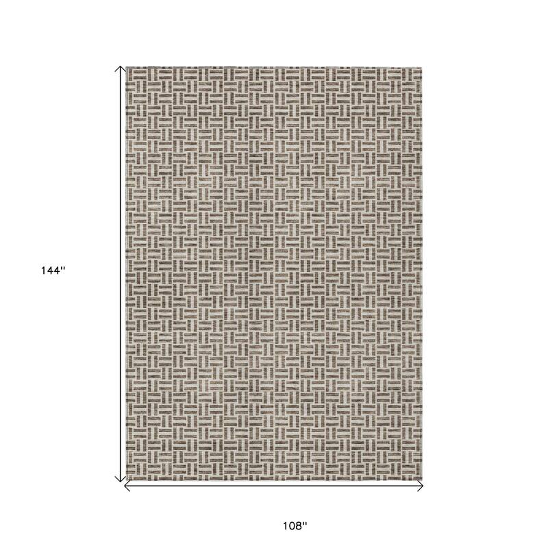 HomeRoots Geometric Transitional Rectangle Outdoor Rug