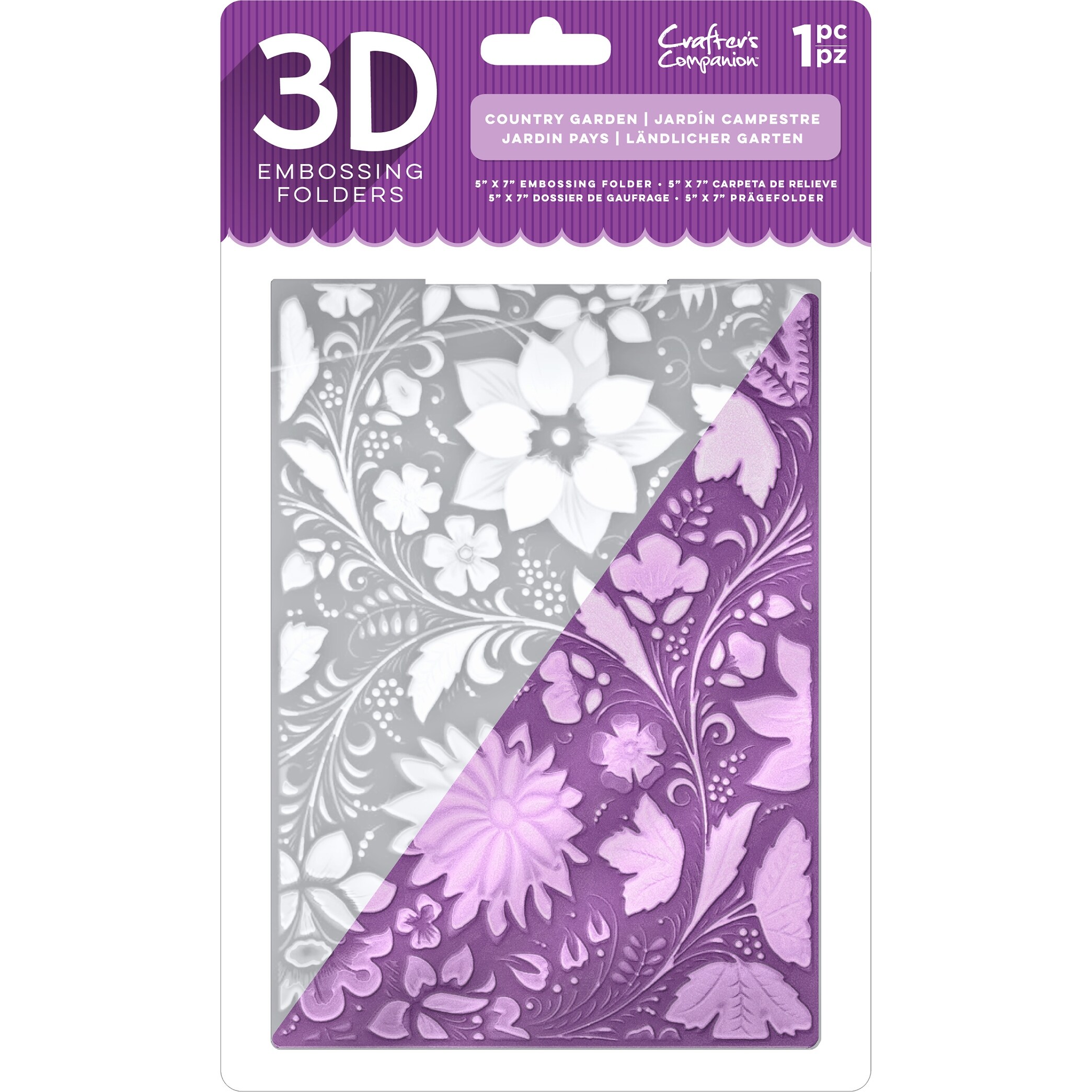 Shop Crafter S Companion 3d Embossing Folder 5 X7 Country Garden