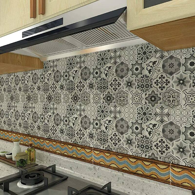Art3d 11.4" × 10.6" Vinyl Peel and Stick Backsplash Tile (10-Pack ...