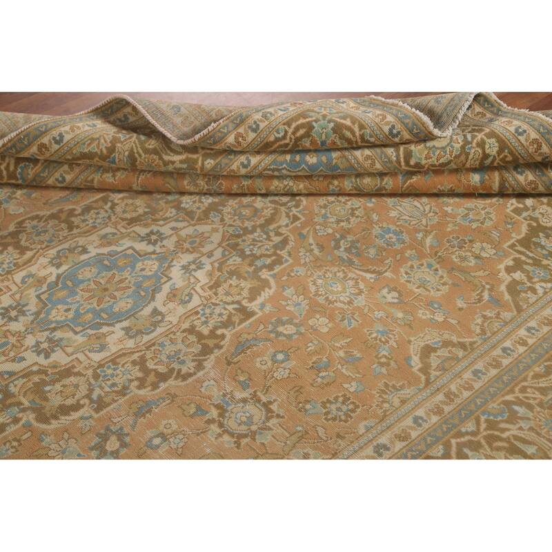Traditional Kashan Persian Vintage Rug Handmade Wool Carpet - 6'6"x 9'6"