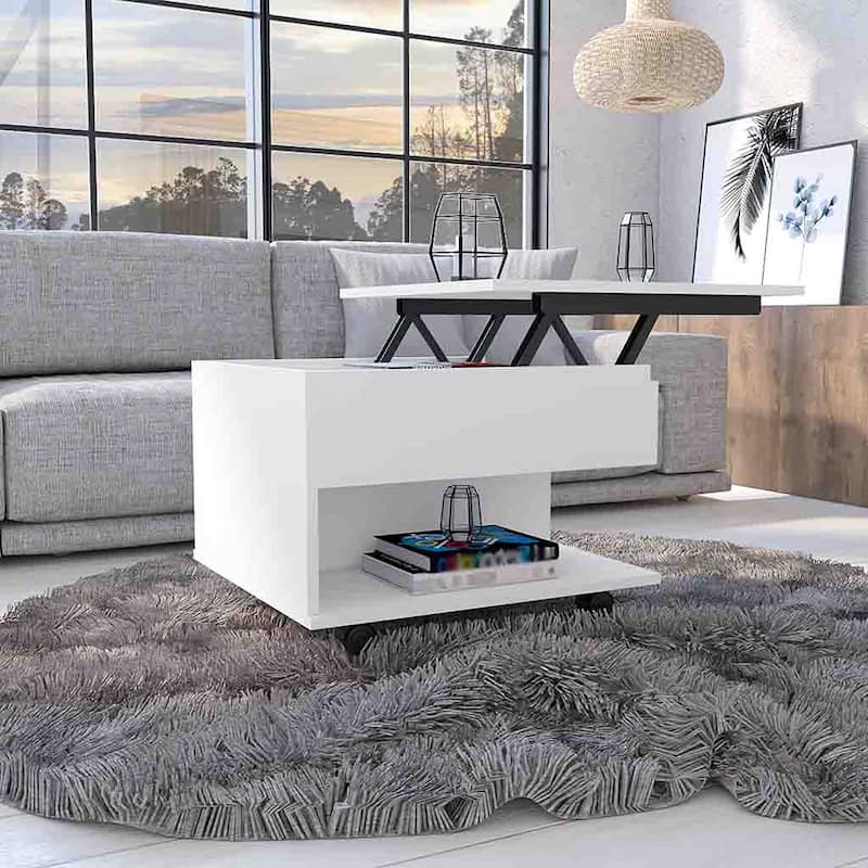 Living Room Storage Table With Pulley