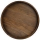preview thumbnail 1 of 19, Round Black Walnut Wood Serving Tray Ottoman Tray with Handles 20"x20"x2.4"