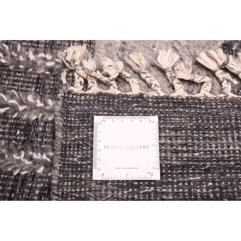 ECARPETGALLERY Hand-knotted Tangier Charcoal Wool Rug - 8'4 x 10'3