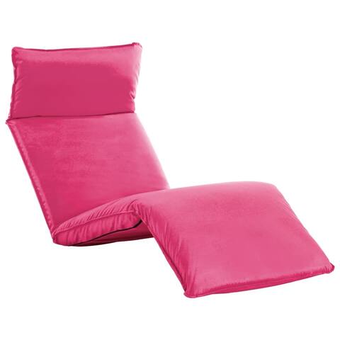 Foldable Sunlounger Oxford Fabric Pink