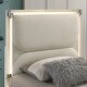 preview thumbnail 3 of 4, Furniture of America Drima Modern Pearl White Solid Wood Kids Platform Bed with LED Headboard