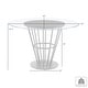 preview thumbnail 5 of 28, Veronica 48 inch Glass and Walnut Wood Round Dining Table with Metal Base