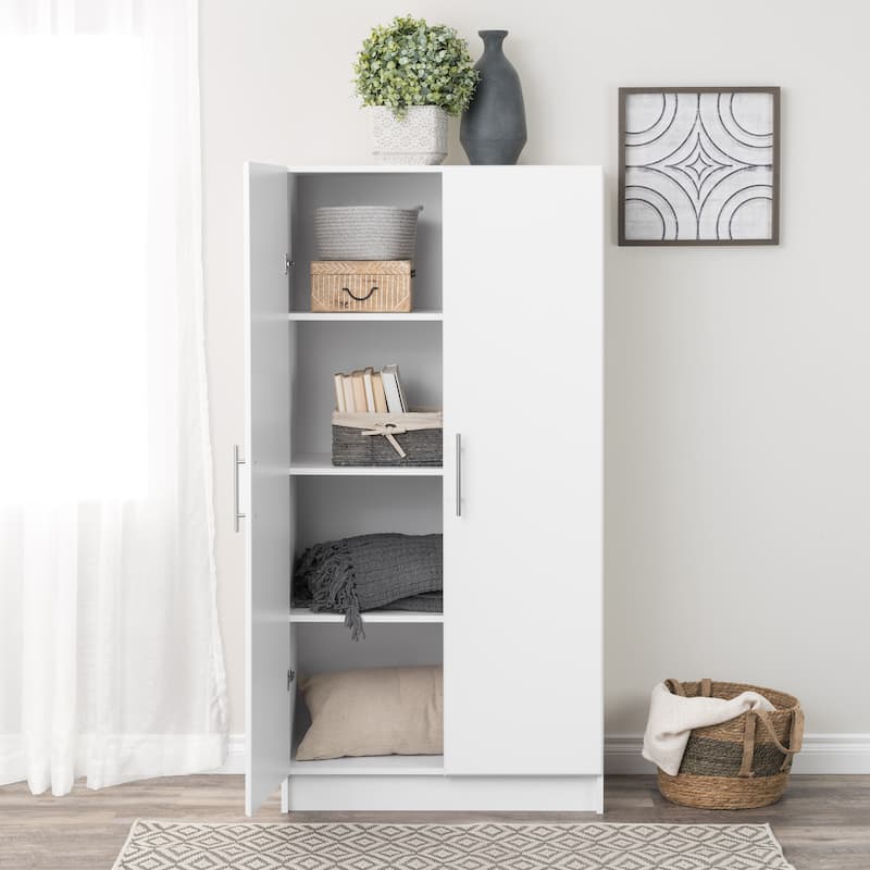 Prepac Elite Tall 2-Door Cabinet with Adjustable Shelves-Functional, Freestanding Garage Storage Cabinet with Doors and Shelves