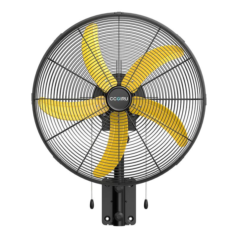20" Industrial Black 3-Speed Commercial Grade Wall Mount Fan