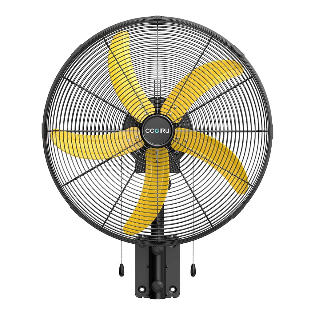 20" Industrial Black 3-Speed Commercial Grade Wall Mount Fan