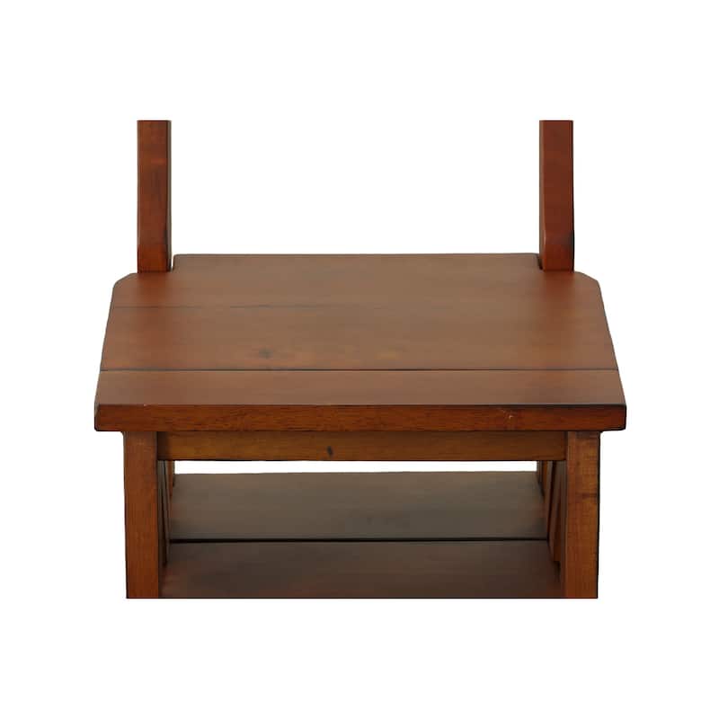 Copper Grove Stevensville Folding Wood Library Ladder Chair
