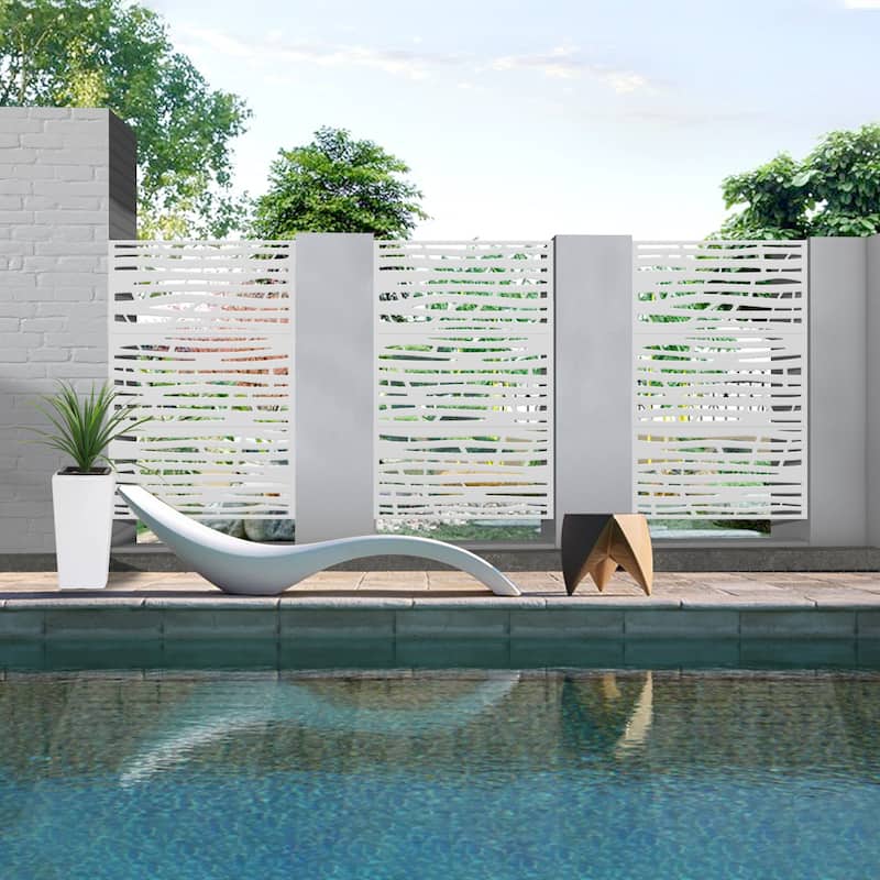 Jungle Metal Privacy Screen Panel Free Standing - 72*47