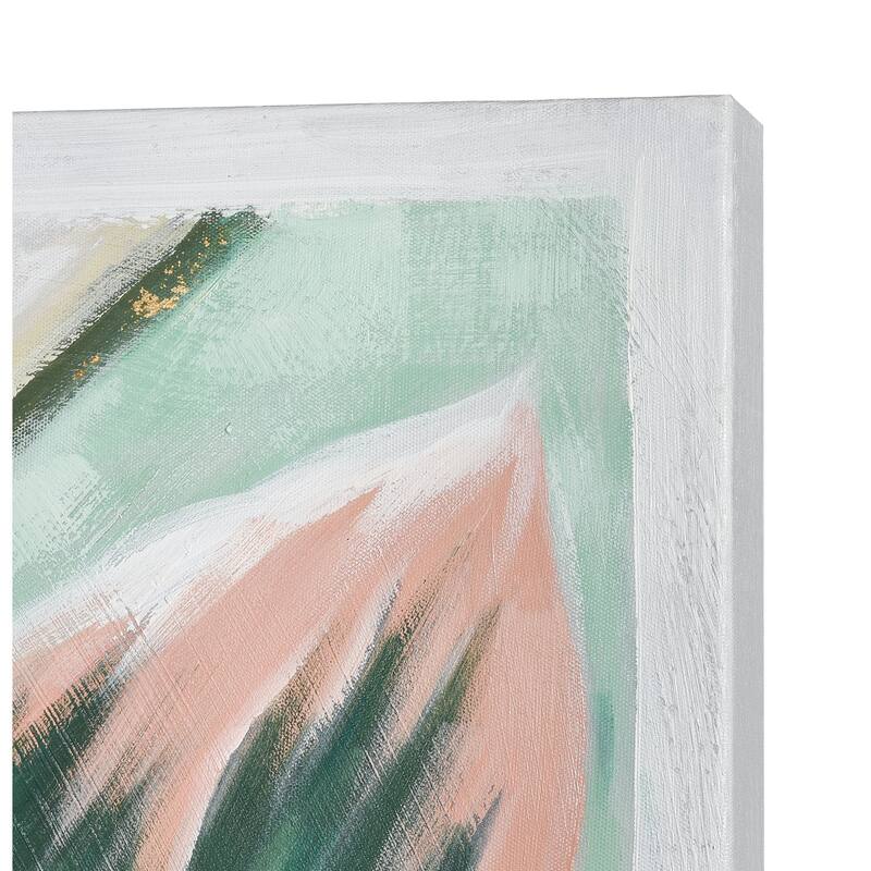 Elk Home Variegate Green Fabric 32.5 Inch Wide Wall Art