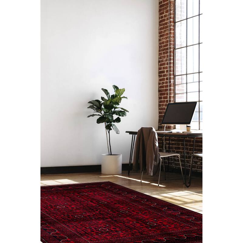 ECARPETGALLERY Hand-knotted Finest Khal Mohammadi Red Wool Rug - 5'7 x 8'4