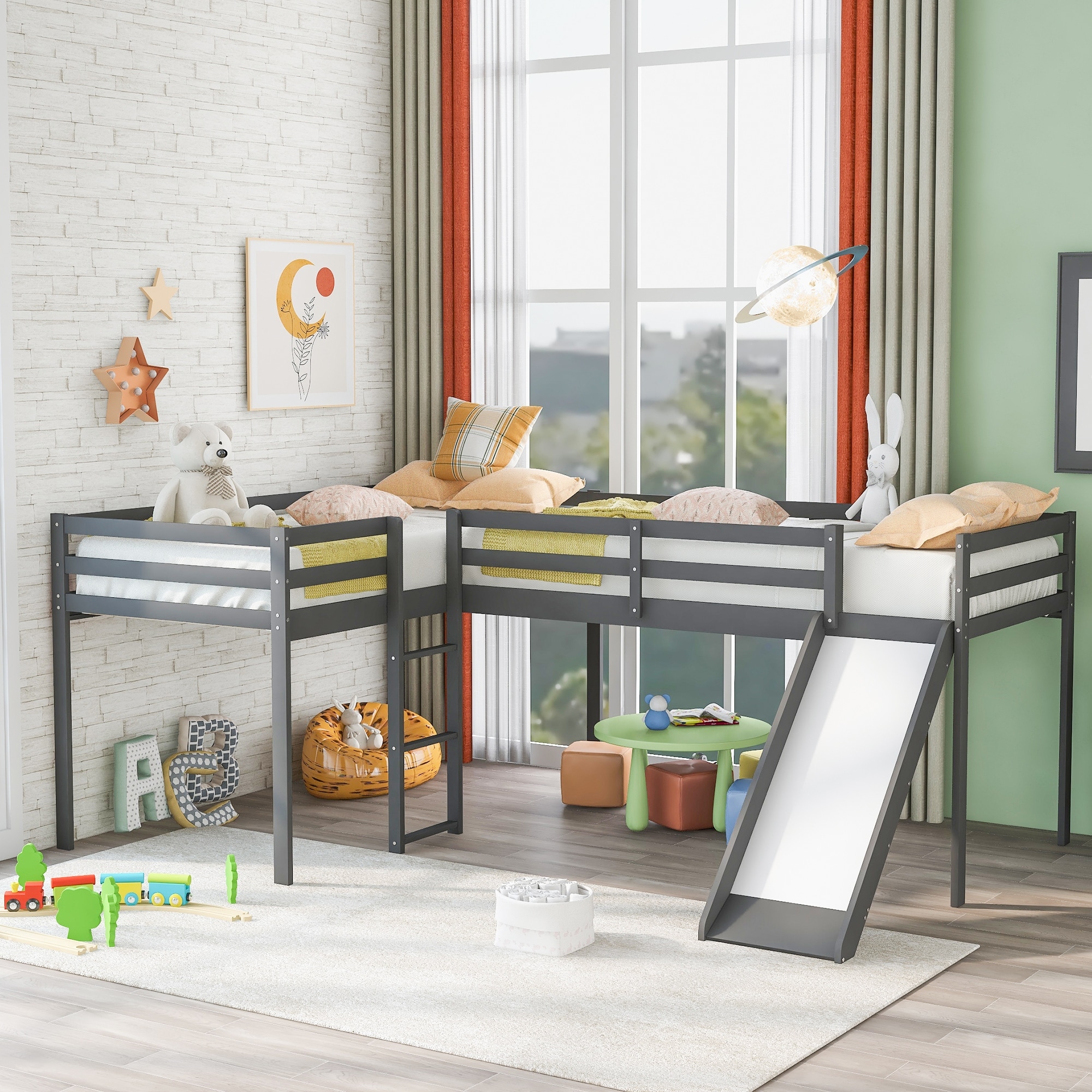 Twin store loft frame