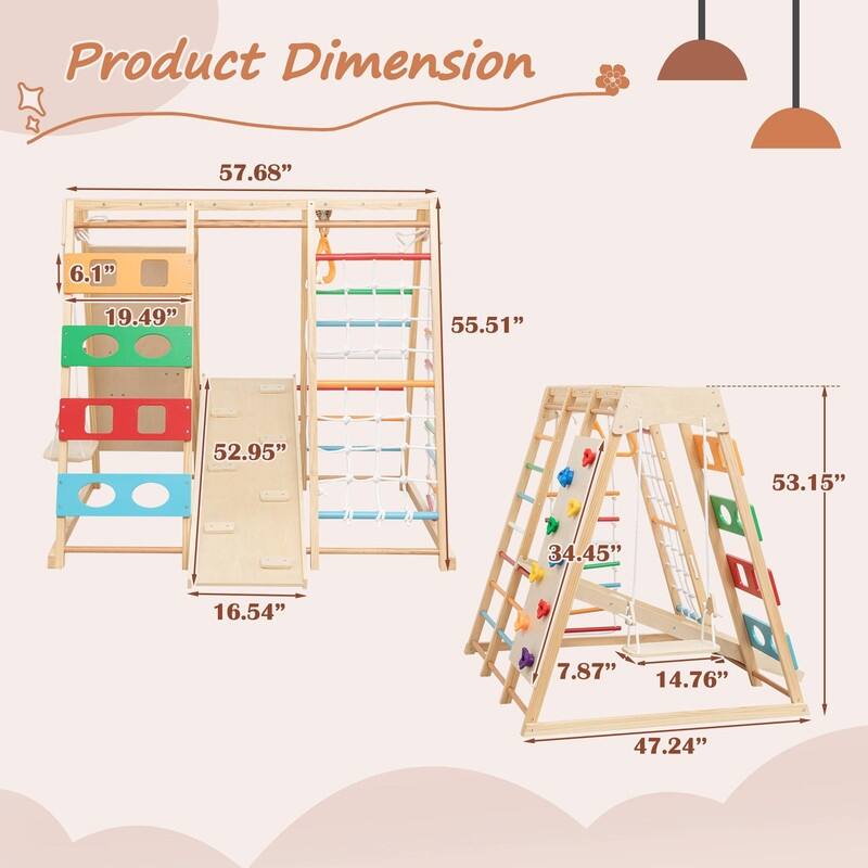 2-in-1 Slide & Climb Set: 9-in-1 Outdoor Playset for Motor Skills Development, Fun & Safe Play