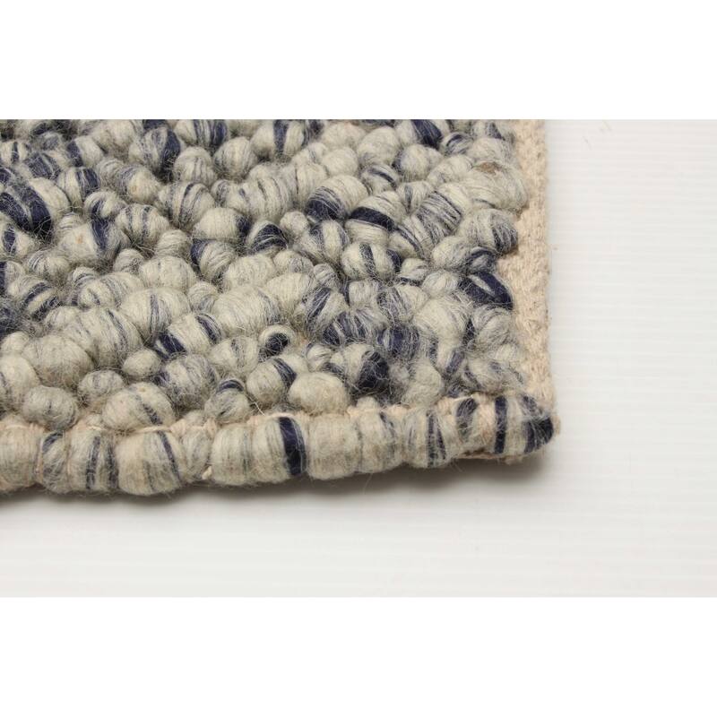 ECARPETGALLERY Braid weave Sienna Grey Wool Rug - 5'3 x 7'3