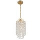 preview thumbnail 4 of 4, Gabrielle 1 Light Antique Gold Chandelier - 7'' W x 14'' H