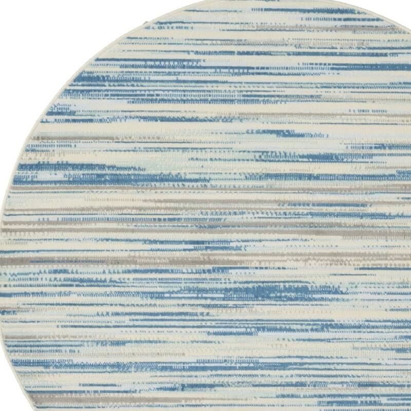 Gotu Power Loomed Geometric Abstract Modern Stain Resistant Area Rug By HomeRoots - 63' X '63' X '0.5