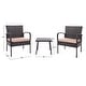 preview thumbnail 14 of 13, SAFAVIEH Outdoor Living Moore 3-Piece Lounge Set - 23"W x 27"D x 31"H