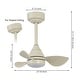 preview thumbnail 19 of 25, JONATHAN Y 22" Smart LED Ceiling Fan, 6-Speed, Dimmable, App & Remote Control